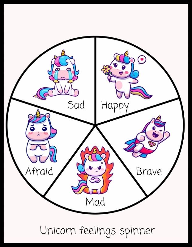Unicorn Feelings Spinner activity