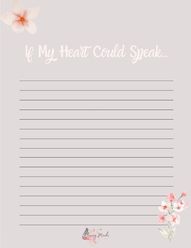 Healing and Self Care Printable Journal: Mindful reflection pages
