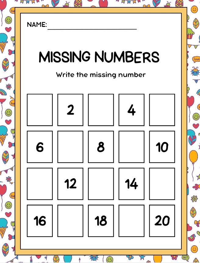 Number practice page