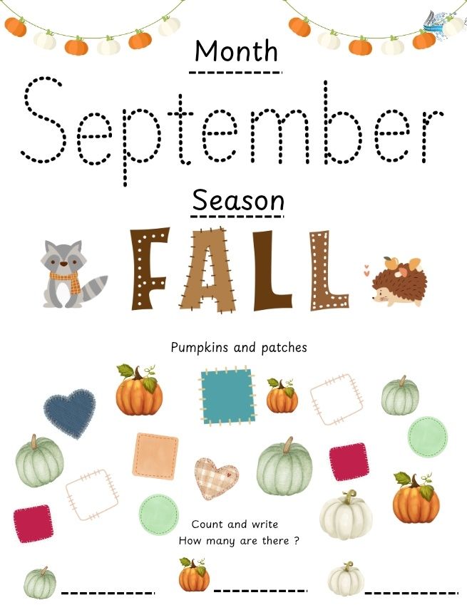 September tracing/counting activity 