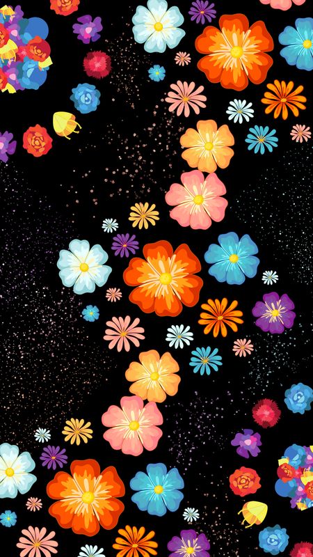 Flower bomb phone wallpaper