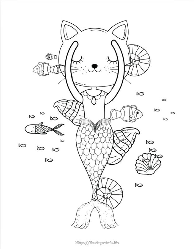 Mermaid coloring page