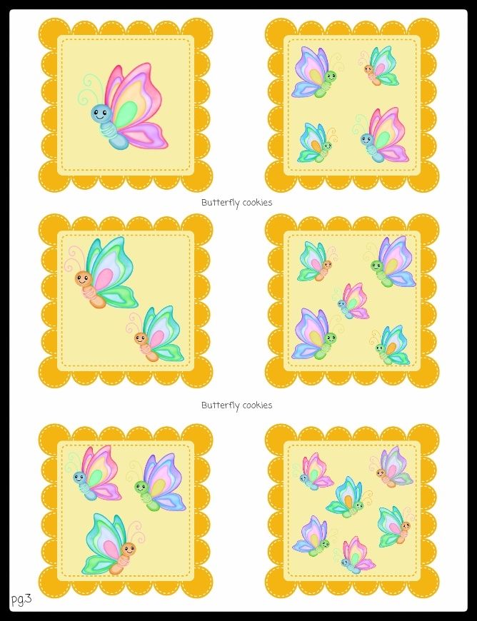 Butter cookie butterfly number matching game