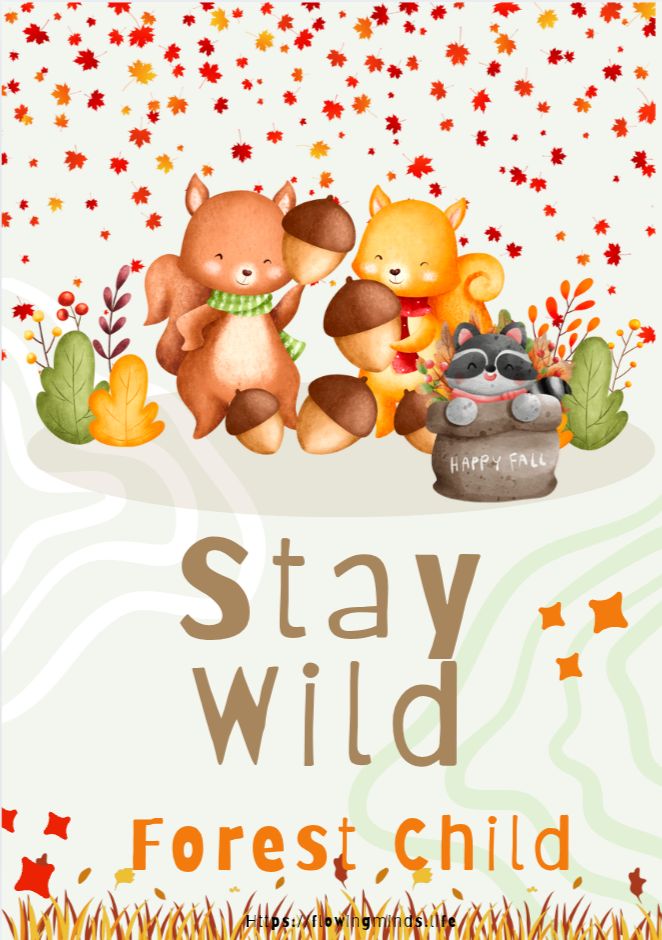 Stay wild forest child poster