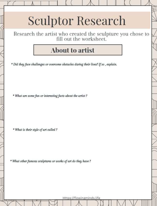 Sculpture research activity