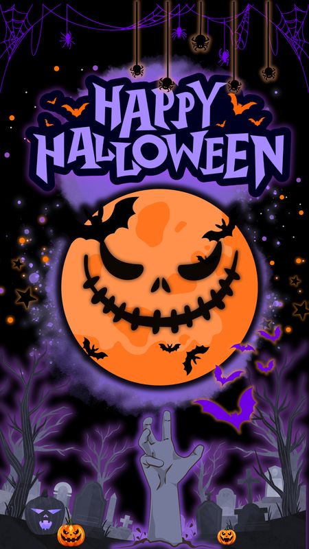 Happy Halloween phone wallpaper