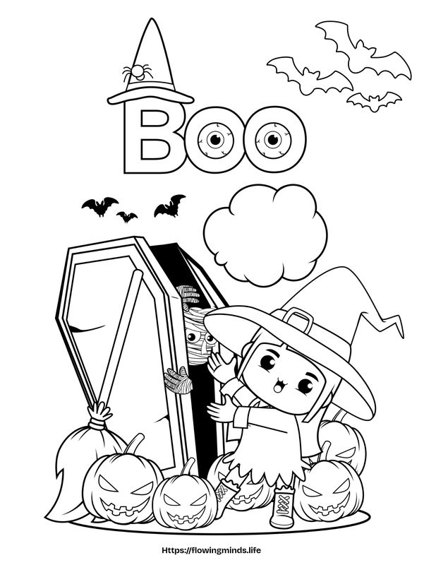 Halloween coloring page 