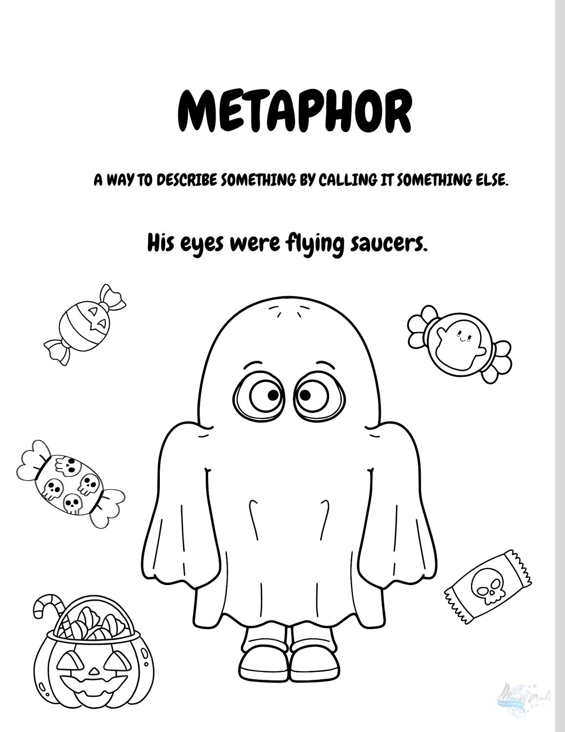 Halloween figurative language coloring book