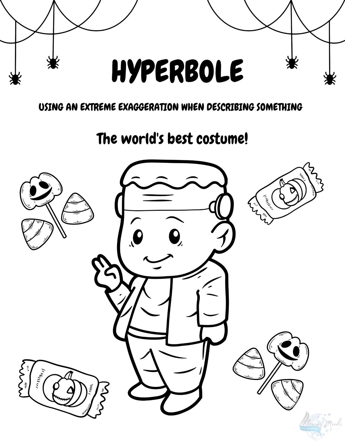 Halloween figurative language coloring book