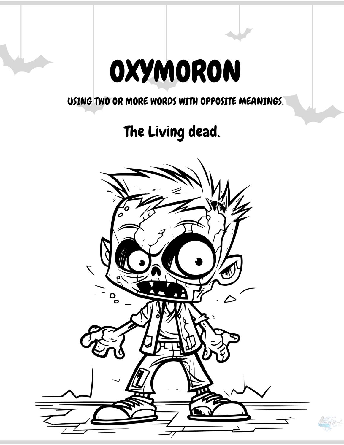 Halloween figurative language coloring book