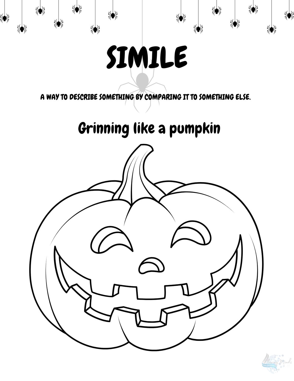 Halloween figurative language coloring book
