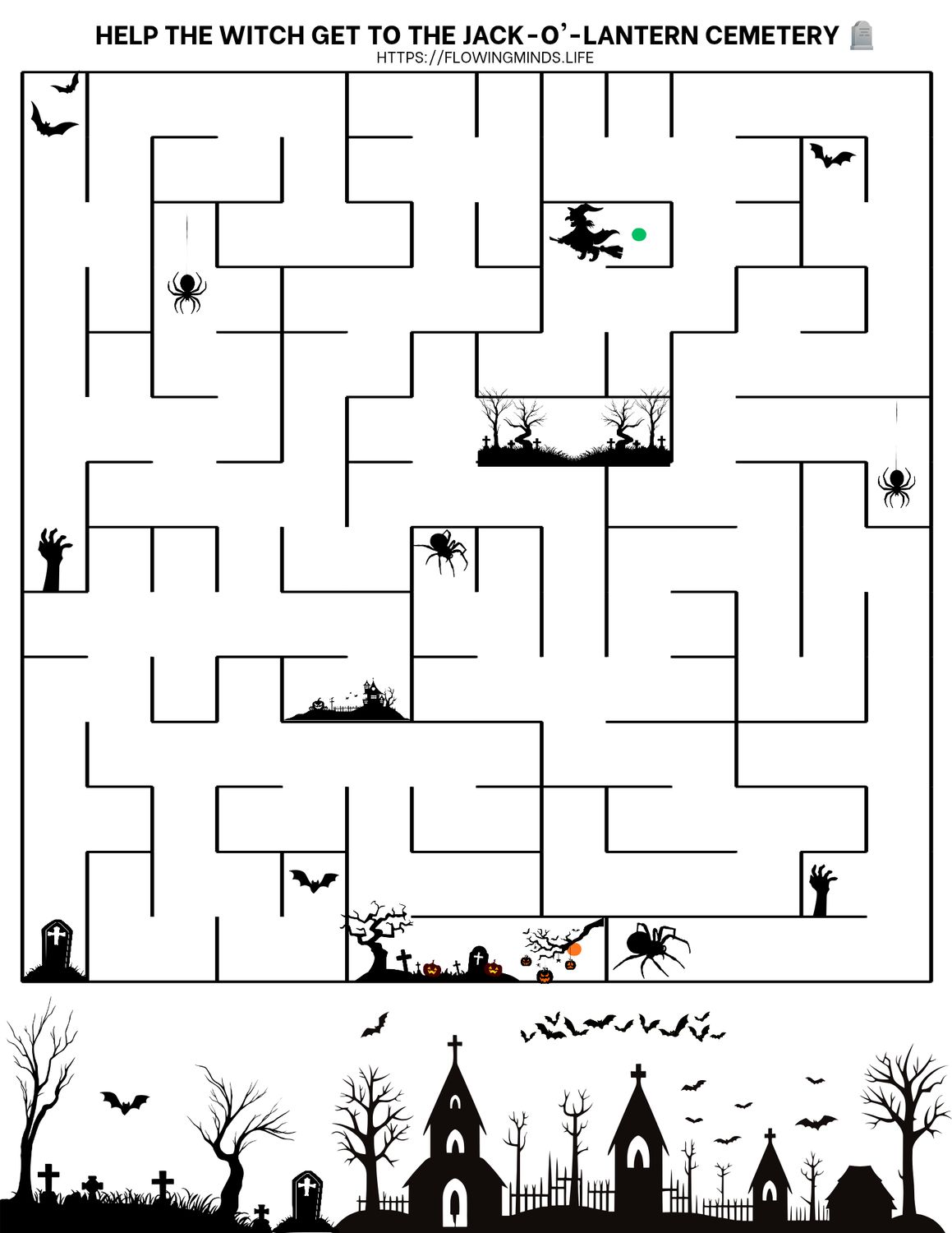 Halloween maze activity