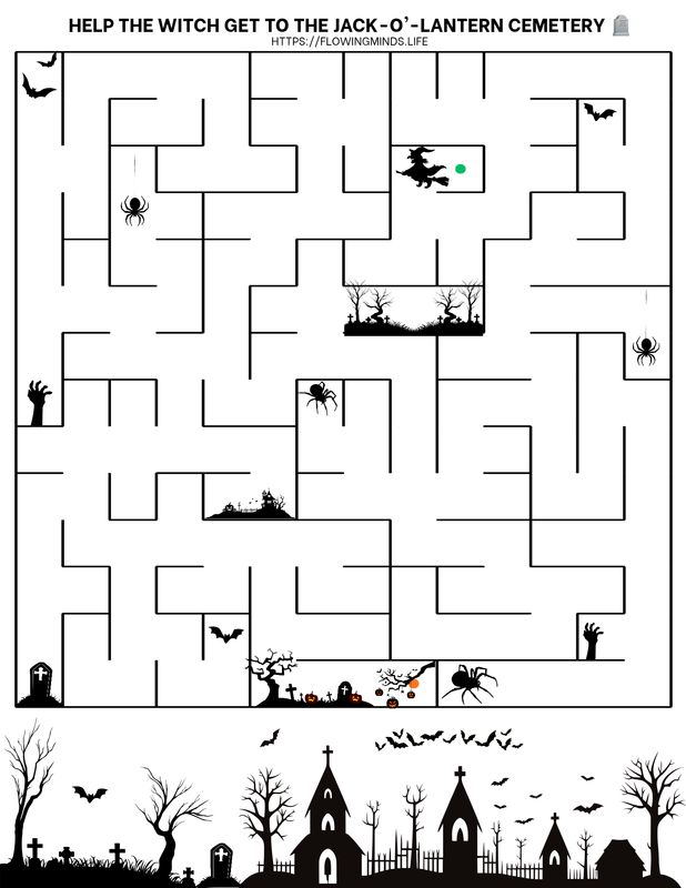 Halloween maze activity