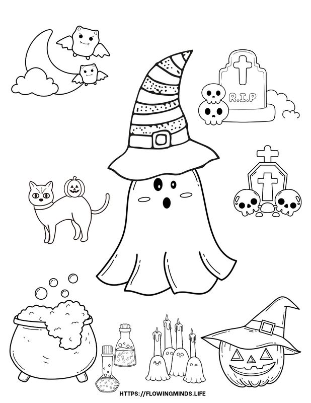 Halloween coloring page