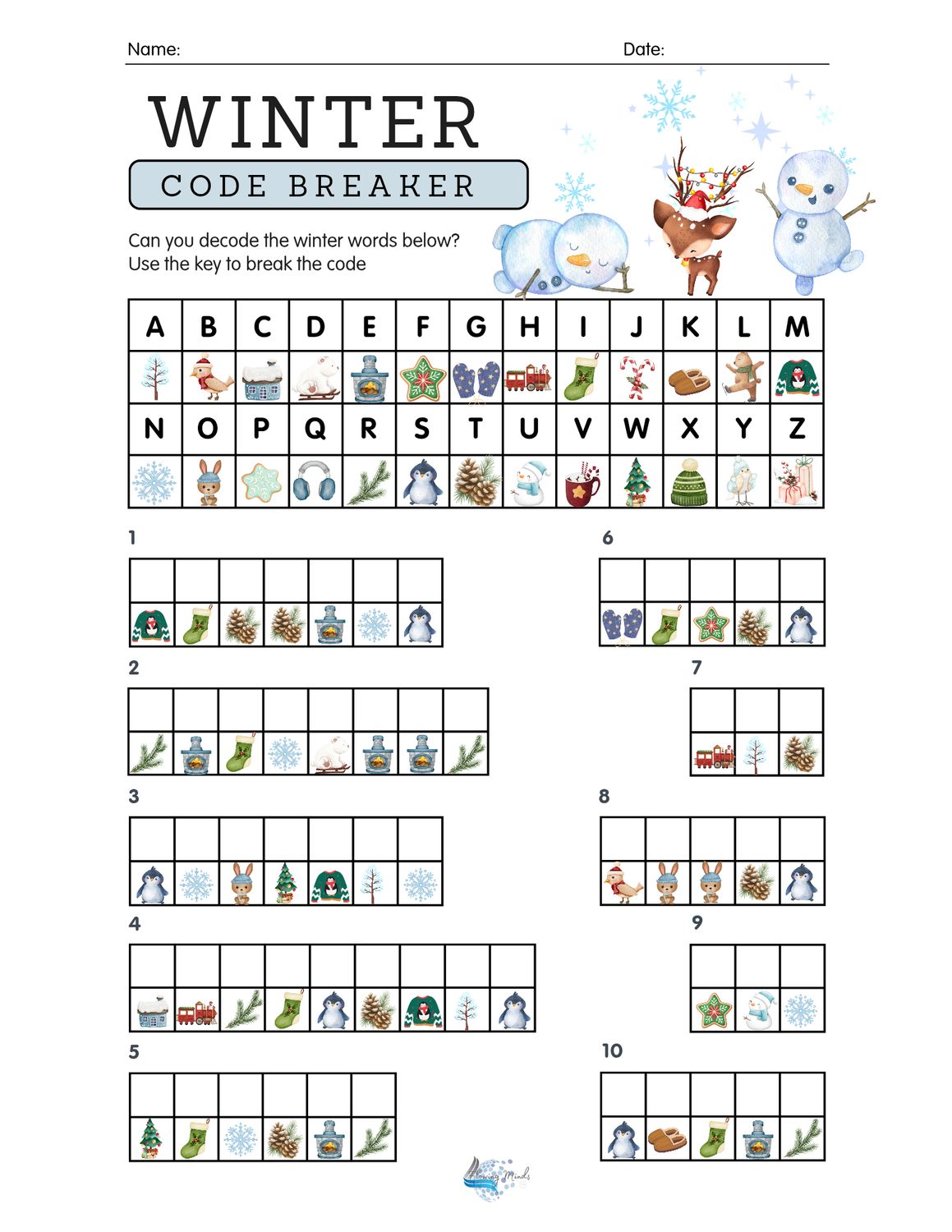 Winter decoding activity with answer key 