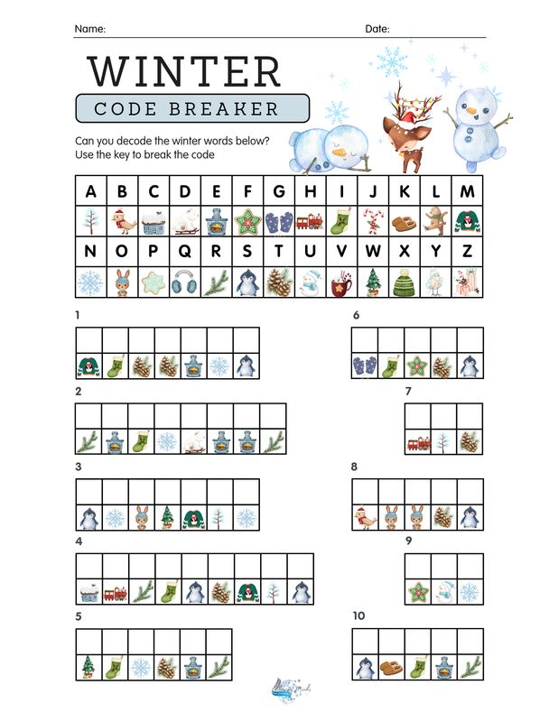 Winter decoding activity with answer key 