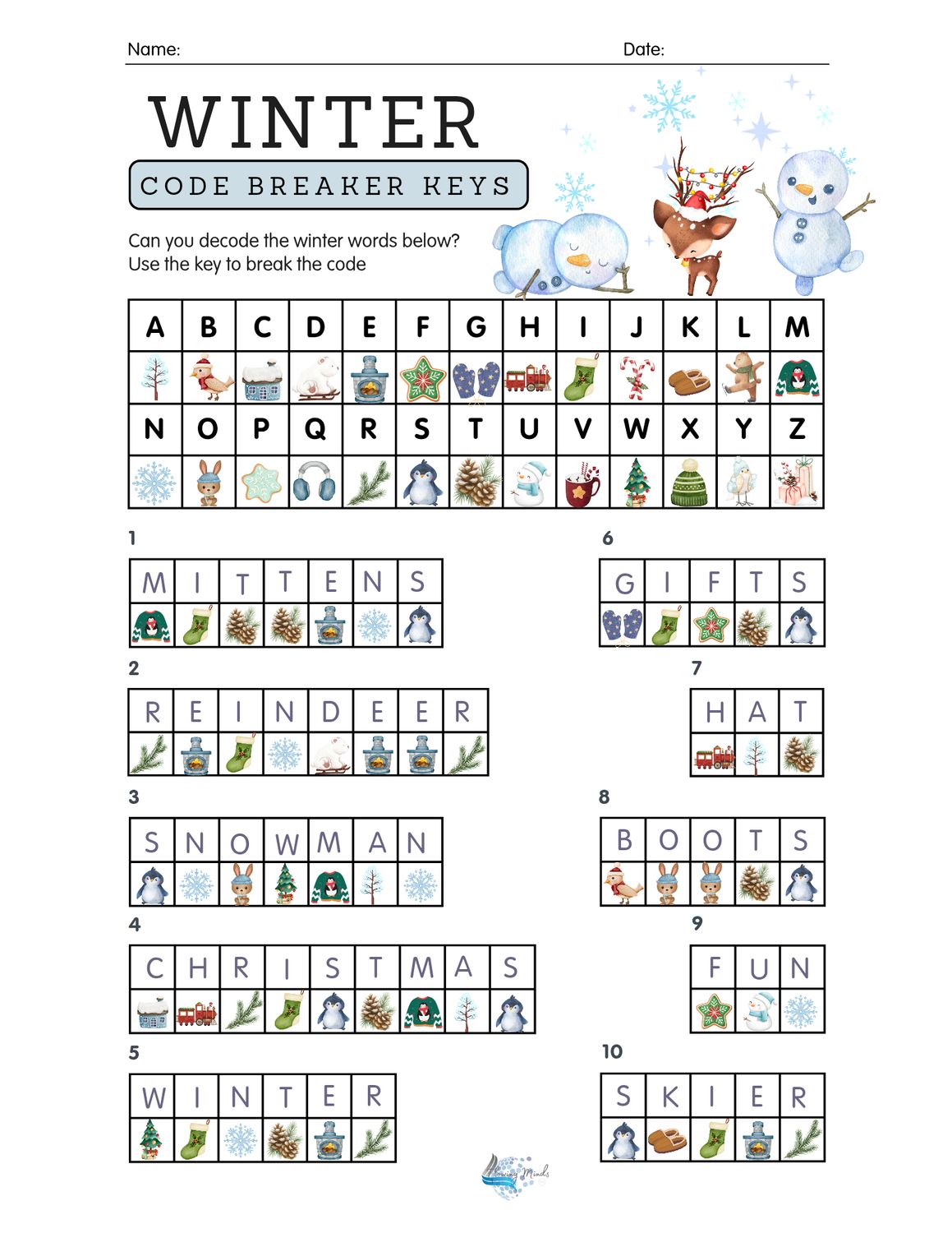 Winter decoding activity with answer key 