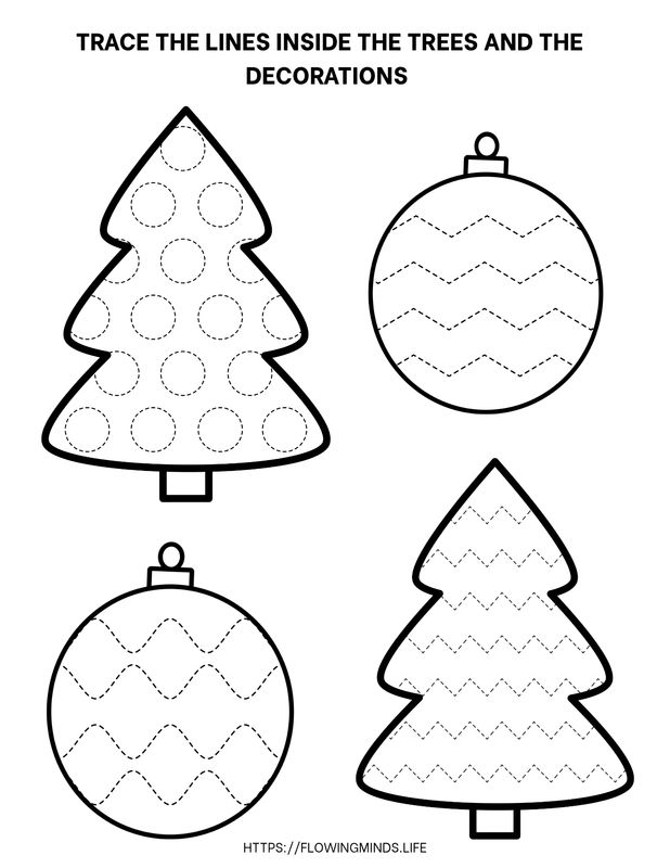 Holiday line tracing activity