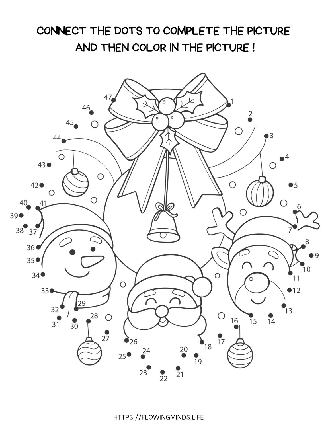 Holiday connect the dots activity 