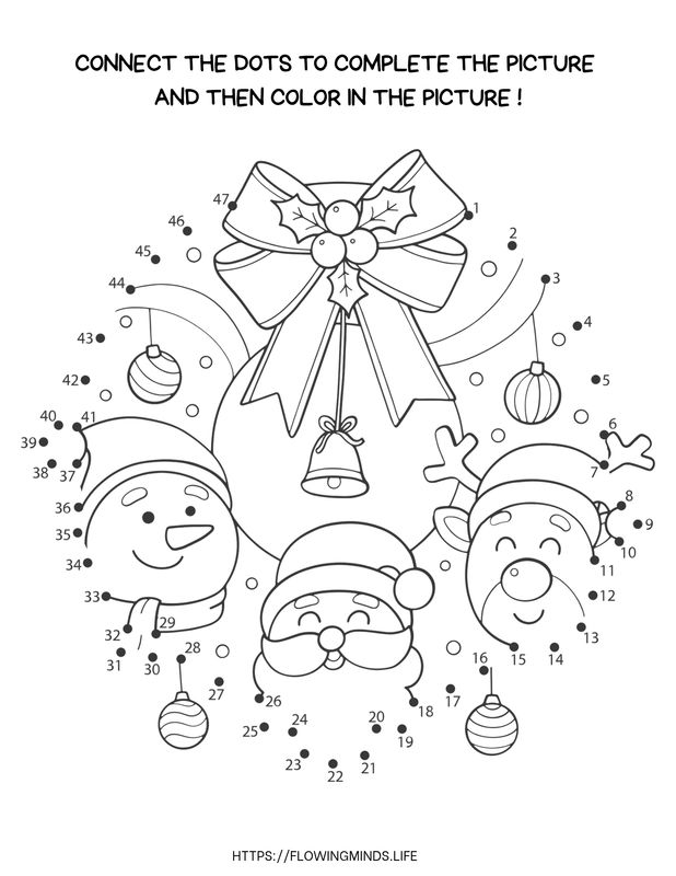Holiday connect the dots activity 