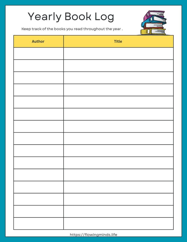 Yearly Book Log