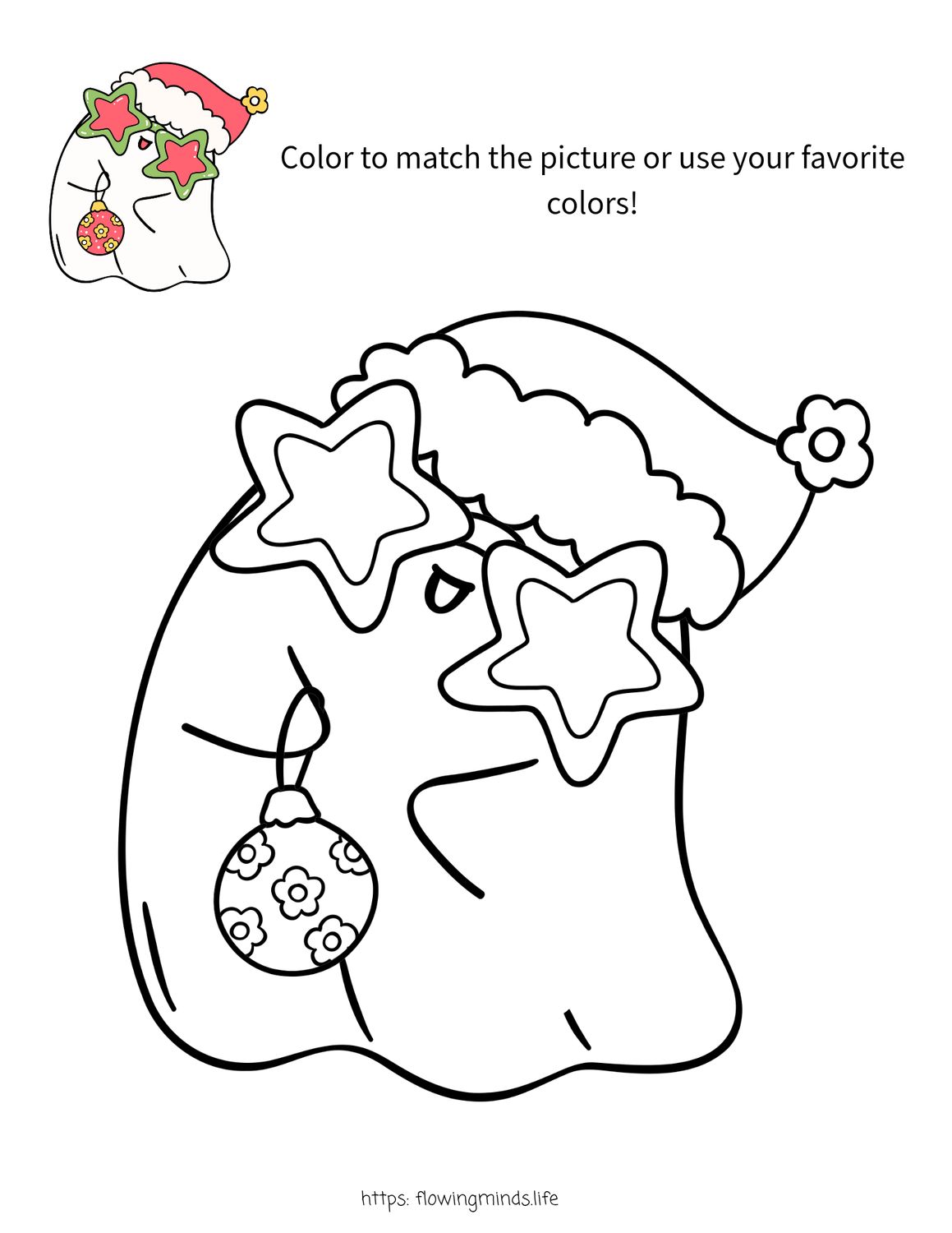 Creepy Christmas coloring activity