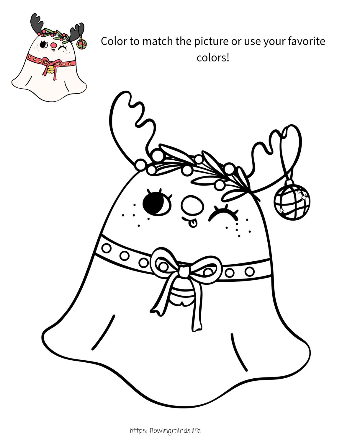 Creepy Christmas coloring activity