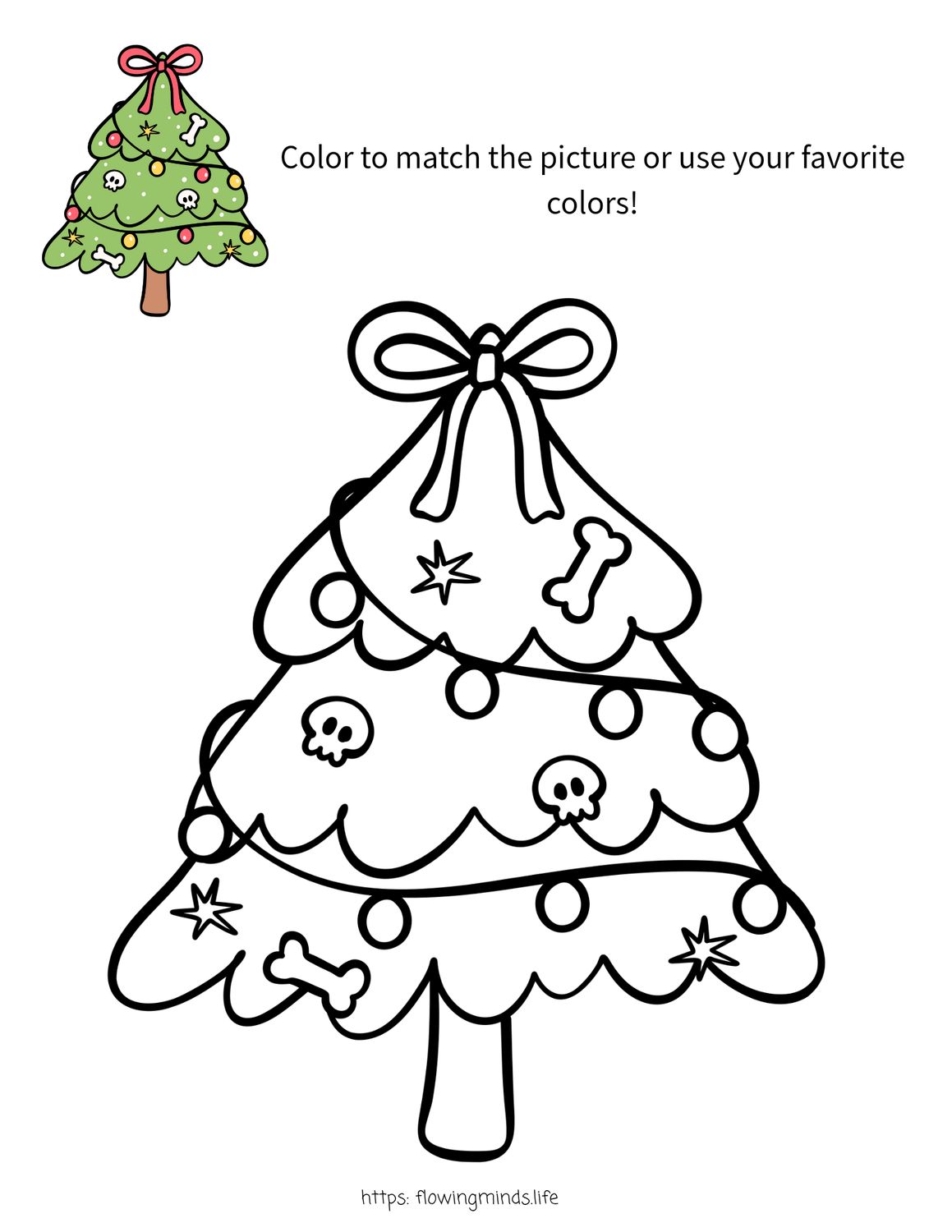Creepy Christmas coloring activity