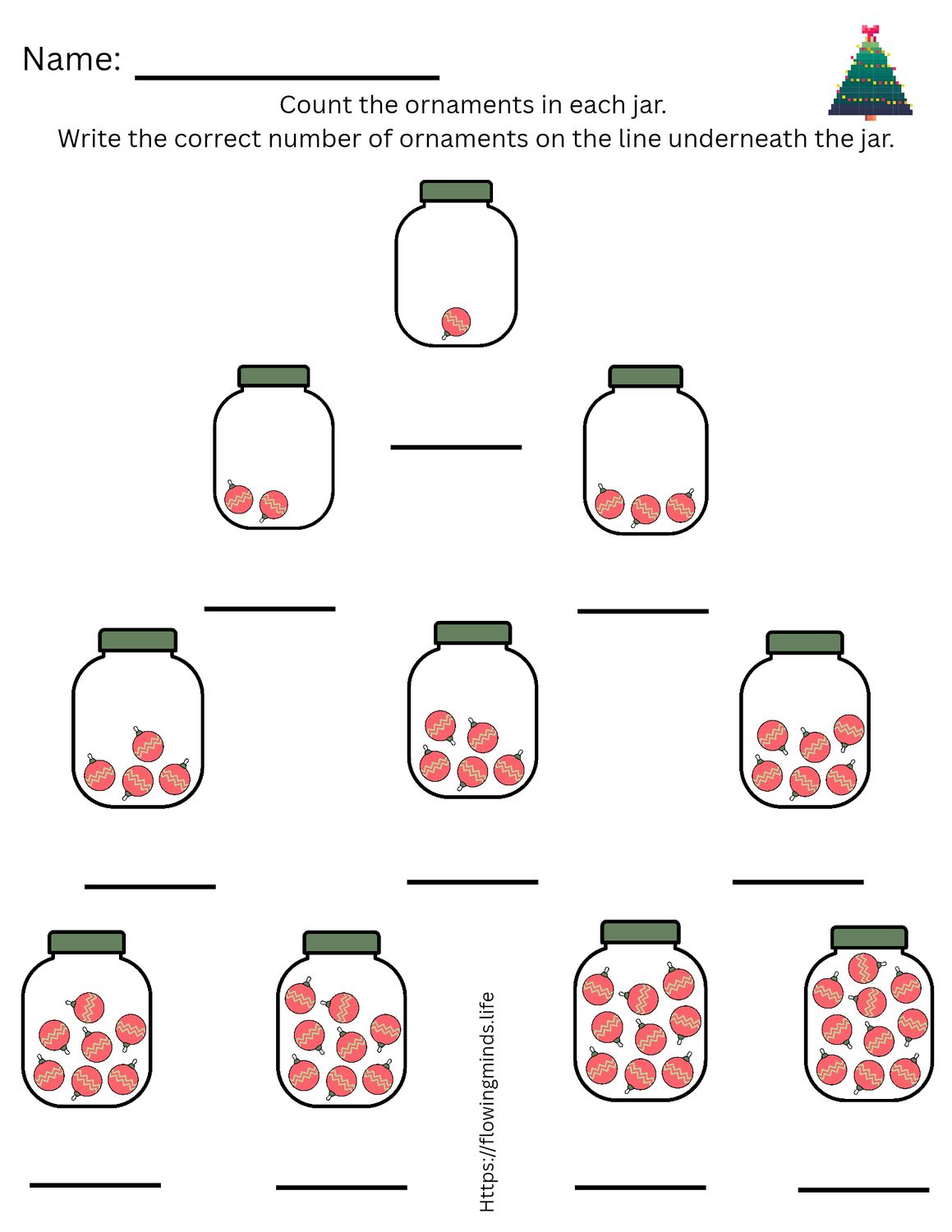 Counting ornaments activity