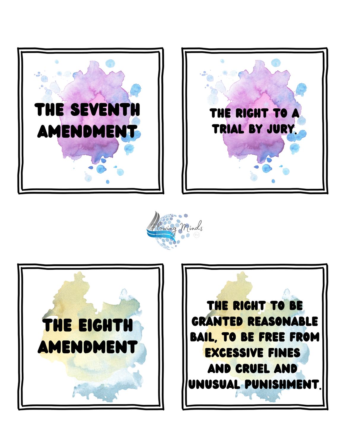 The First Ten Amendments Matching Card Activity