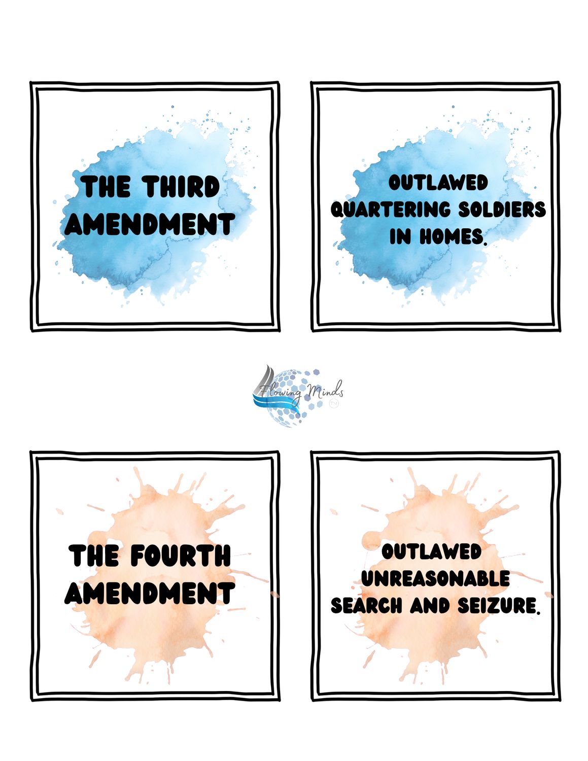 The First Ten Amendments Matching Card Activity