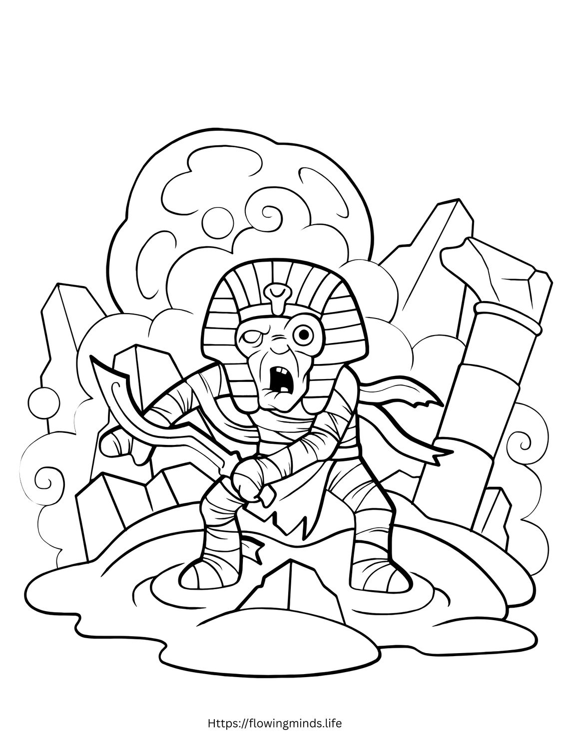 Mummy coloring page