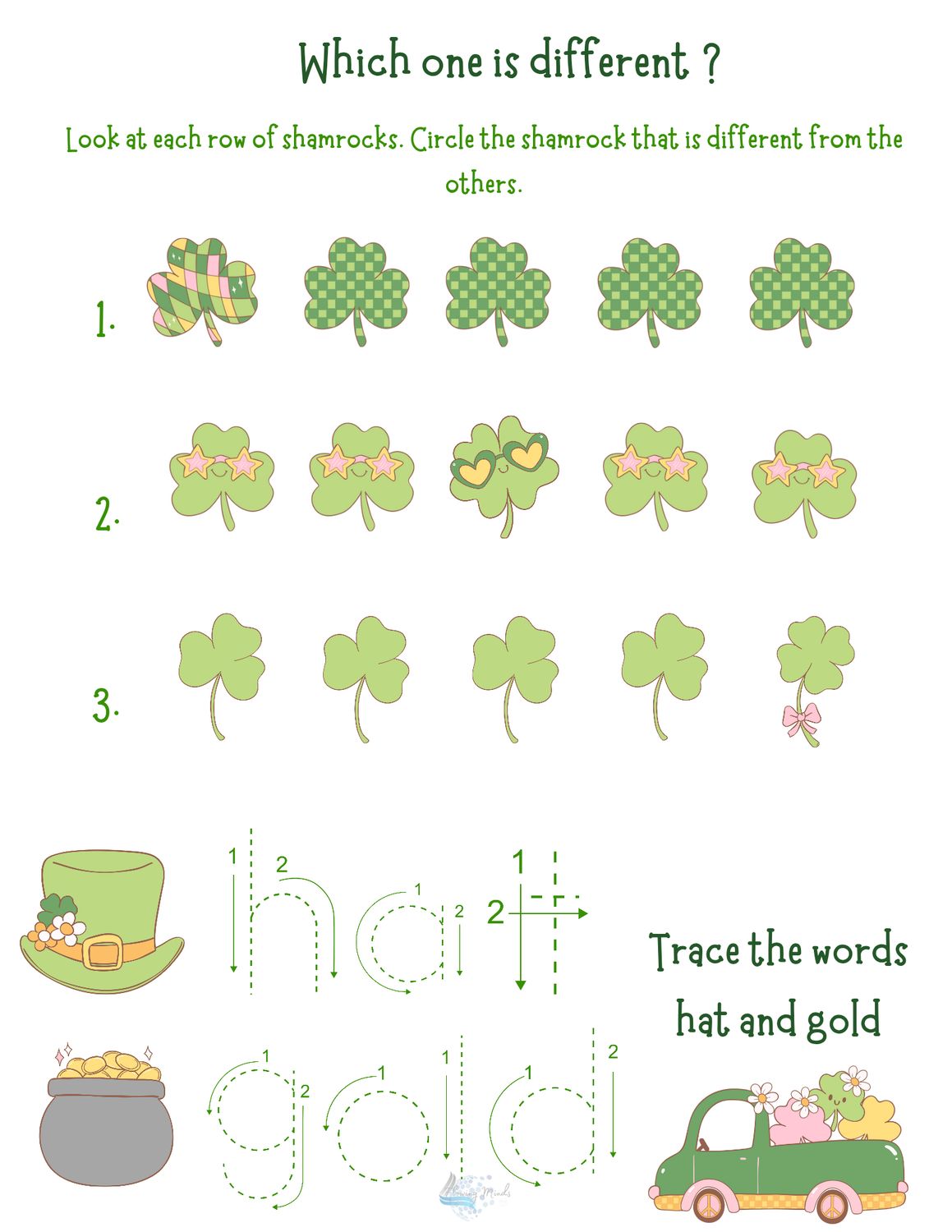 Which one is different St. Patrick's Day activity