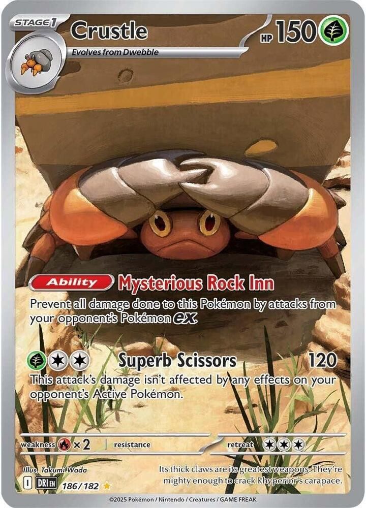 Crustle - 186/182 - SV10: Destined Rivals (DRI) Illustration Rare