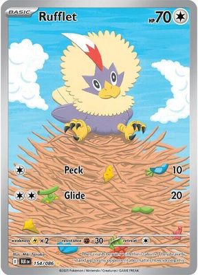 Rufflet - 154/086 - SV: Black Bolt (BLK) Illustration Rare