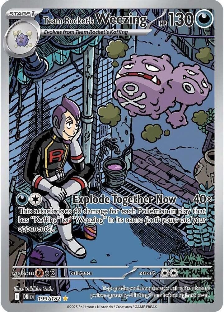 Team Rocket&#39;s Weezing - 199/182 - SV10: Destined Rivals (DRI) Illustration Rare