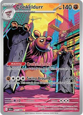 Conkeldurr - 127/086 - SV: Black Bolt (BLK) Illustration Rare