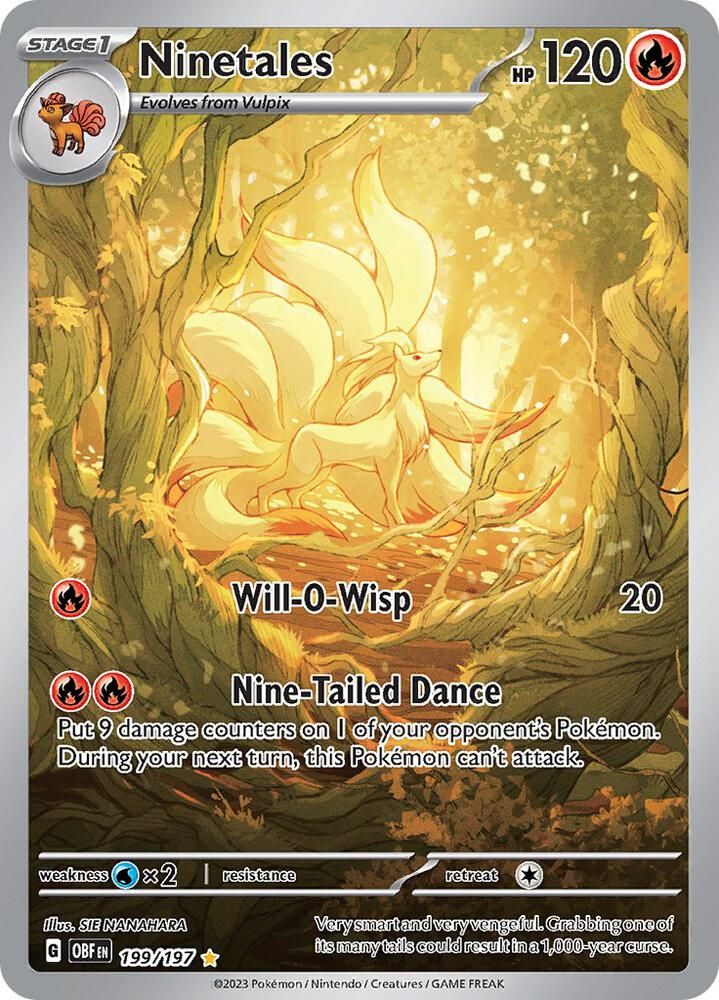 Ninetales -199/197 - SV03: Obsidian Flames (OBF) Illustration Rare