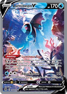 Lumineon V (Alternate Full Art) - SWSH09: Brilliant Stars (SWSH09) 156/172