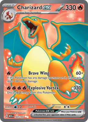 Charizard ex - 183/165 - SV: Scarlet &amp; Violet 151 (MEW) Ultra Rare