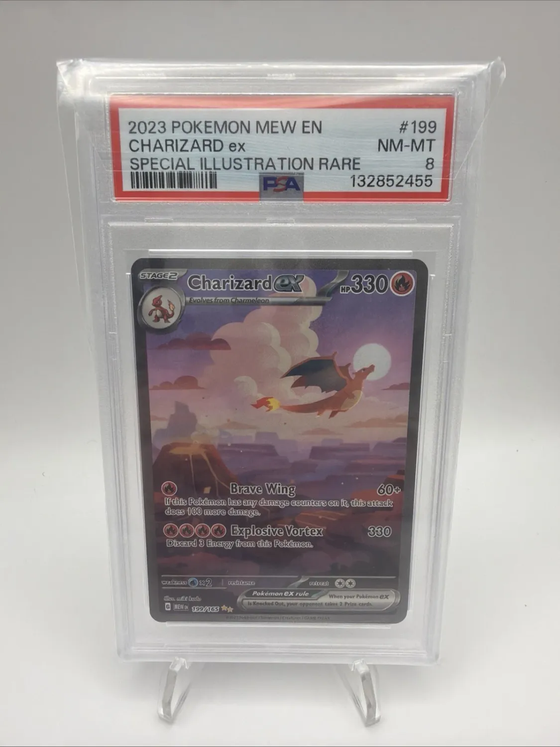 Charizard EX 199/165 Scarlet &amp; Violet 151 Series PSA 8