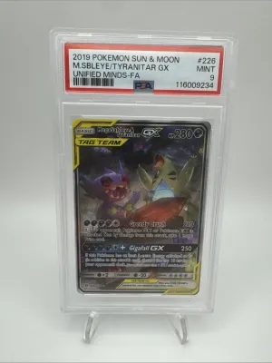 Pokemon Mega Sableye &amp; Tyranitar GX 226/236 Alternative Art PSA 9