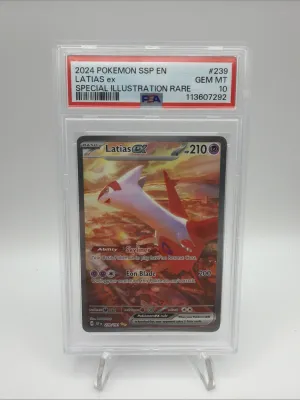 Pokemon Card Latias EX 239/191 Sv08: Surging Sparks Holo PSA 10 Gem Mint