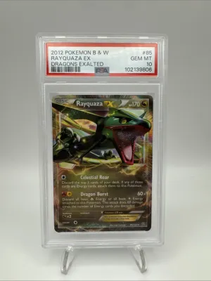 2012 Pokemon B&amp;W Dragon Exalted #85 Rayquaza EX PSA 10