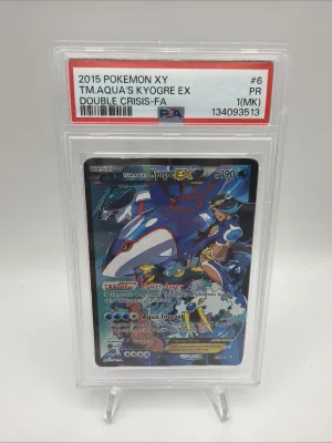Pokémon TCG Team Aqua's Kyogre-EX Holo Card 6/34 Double Crisis PSA 1