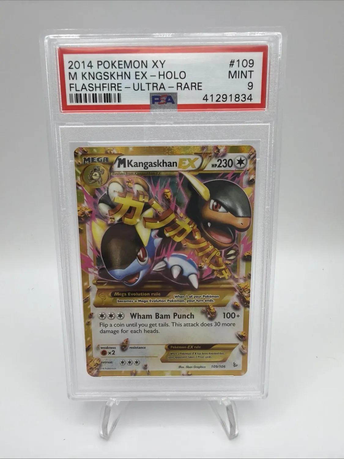Pokemon XY Flashfire M Kangaskhan EX #109 Flashfire-Ultra Rare PSA 9