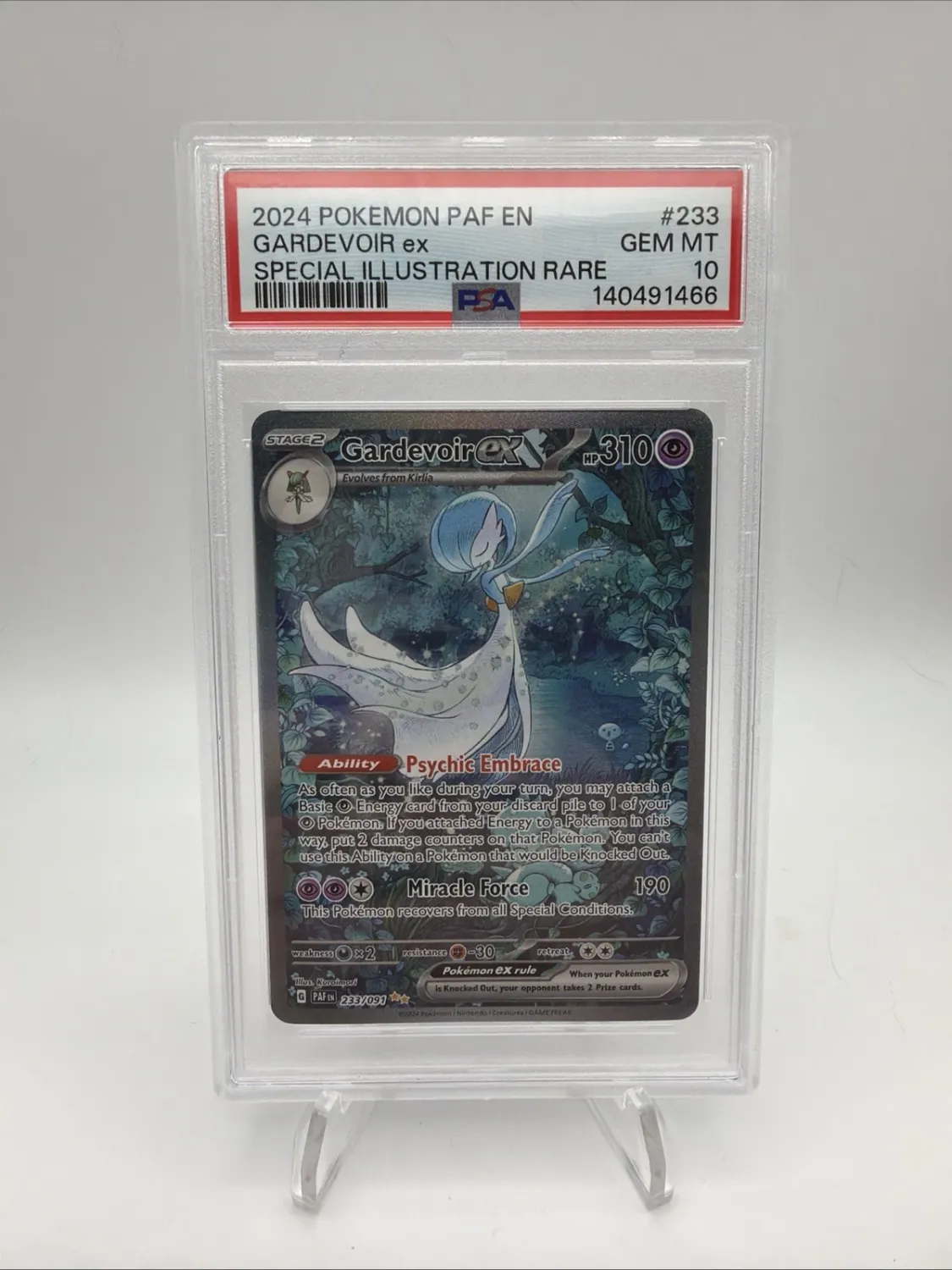 Pokémon Gardevoir EX Special Illustration Paldean Fates 233/091 PSA 10