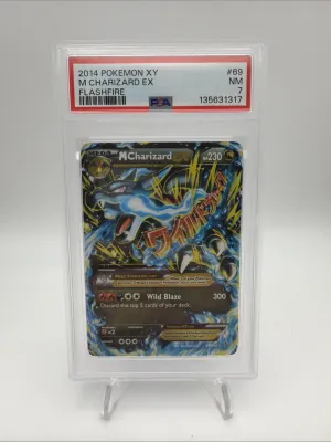 Pokémon M Charizard EX Holo Rare Card 69/106 2014 XY Flashfire PSA 7 NM