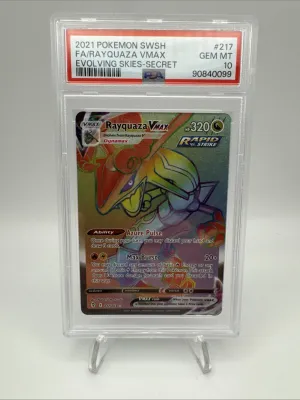PSA 10 Rayquaza VMAX Evolving Skies Secret Rare Card 217/203 PSA 10