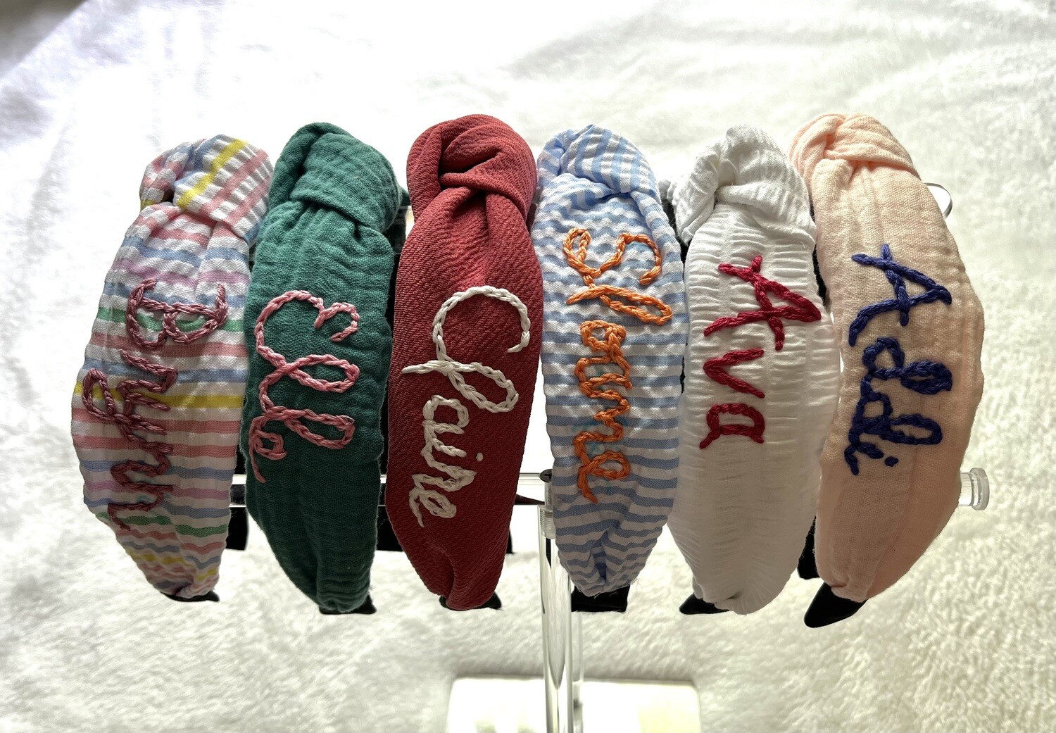 Personalized Top Knot Headband